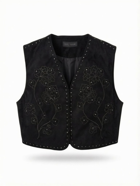 Zara Jackets & Blazers - Zara Stud-Embellished Black Women's‎ Jacket - M